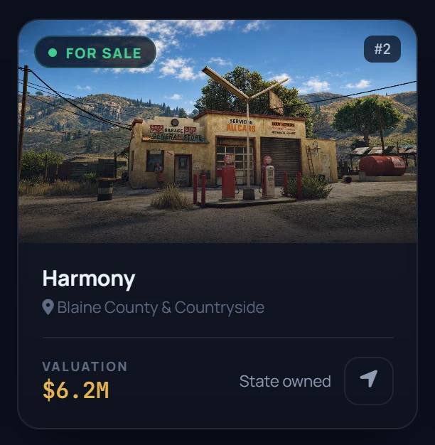 Harmony, for sale, valued at $6.2M