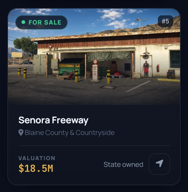 Senora Freeway, for sale, valued at $18.5M